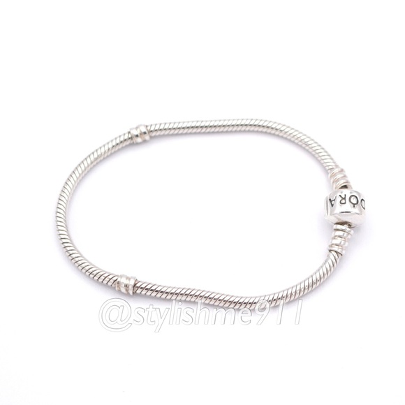 Authentic PANDORA Moments Barrel Clasp Charm Bracelet - 590702HV - Picture 2 of 11